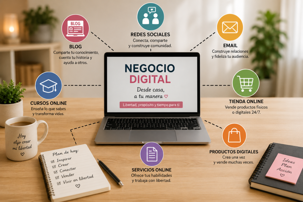 Diferentes ideas de negocios digitales que puedes empezar poco a poco.