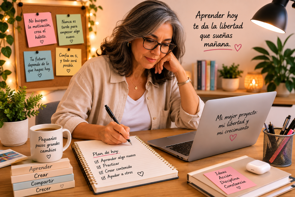  Aprender nuevas habilidades digitales para crear un negocio y crecer profesionalmente.
