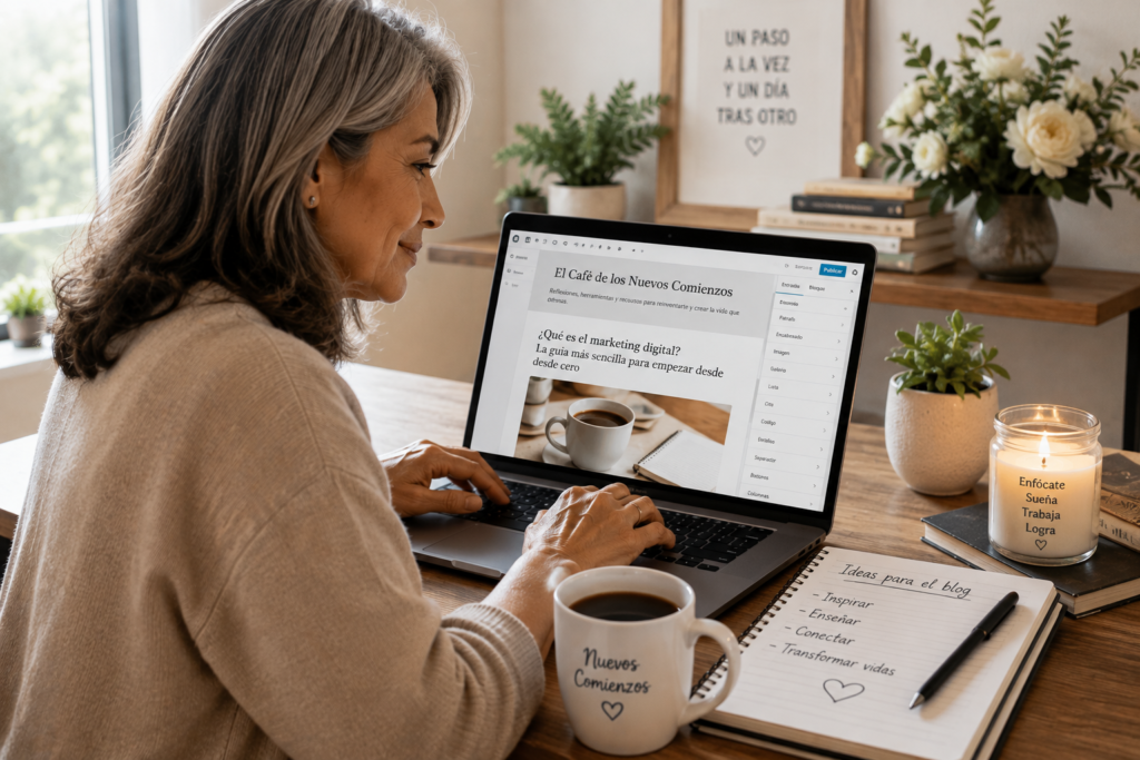 Aprendiendo marketing digital paso a paso.